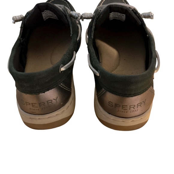 SPERRY TOP-SIDER IVYFISH NAVY SILVER BOAT SHOES SIZE: 7.5 M Preppy School - Picture 7 of 8